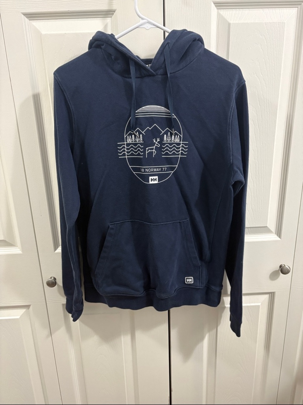 Helly Hansen Navy Blue Graphic Crewneck Hoodie